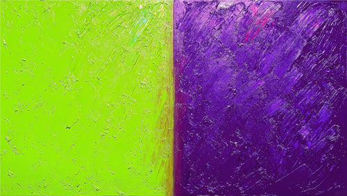 Acid Divide lime and indigo industrial patina abstract artwork