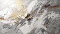 Ashen Surge textural abstraction with platinum, ash grey, pearl white and subdued gold