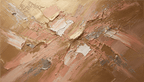 Copper Surge textural abstraction with pale copper, rose gold, amber and white ridges