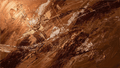 Dark Ember gestural textural abstraction with dark brown, copper and fractured gold
