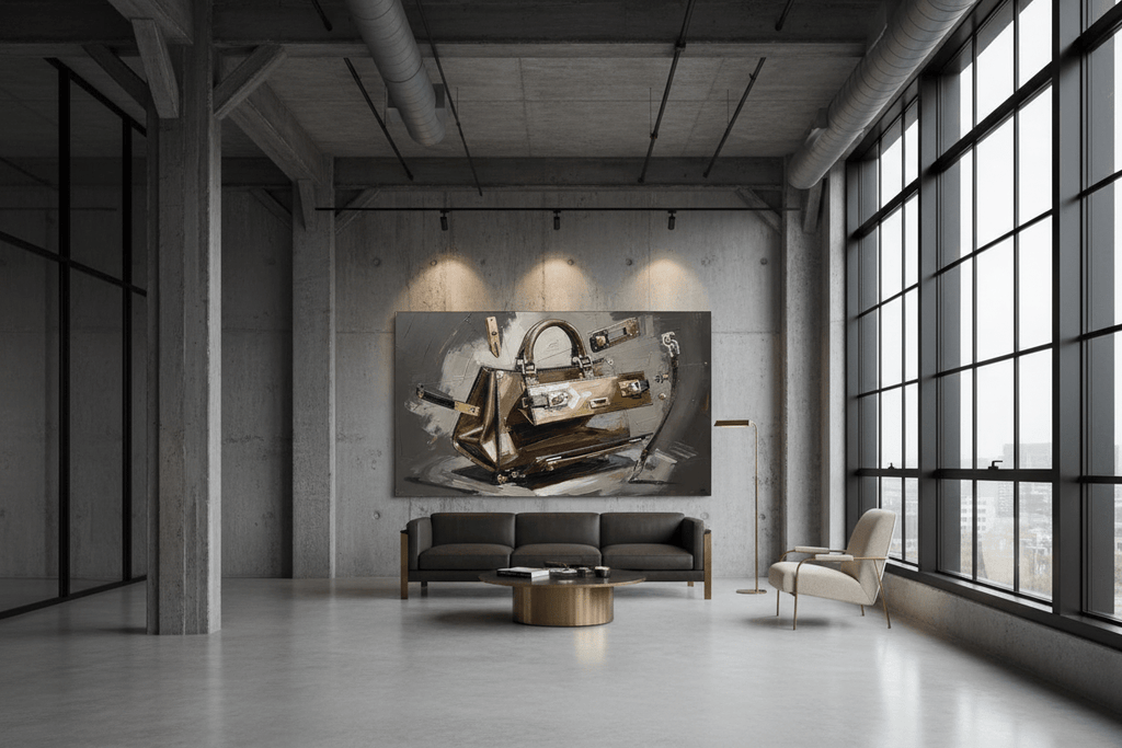 Deconstructed Icon deconstructed luxury object in a modern industrial loft
