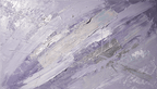 Lavender Strike expressive impasto abstraction with lavender, pearl white and silver diagonal layers