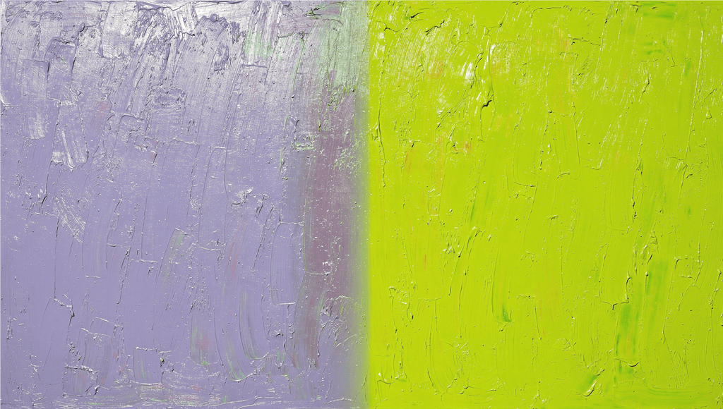 Lilac Volt lilac and chartreuse color field abstract artwork