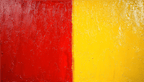 Red & Solar carmine and solar yellow color field abstract artwork