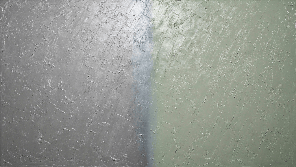 Silver Sage silver and celadon geological abstract artwork