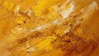 Solar Burst radiant impasto abstraction with gold, amber, sienna and white textured strokes