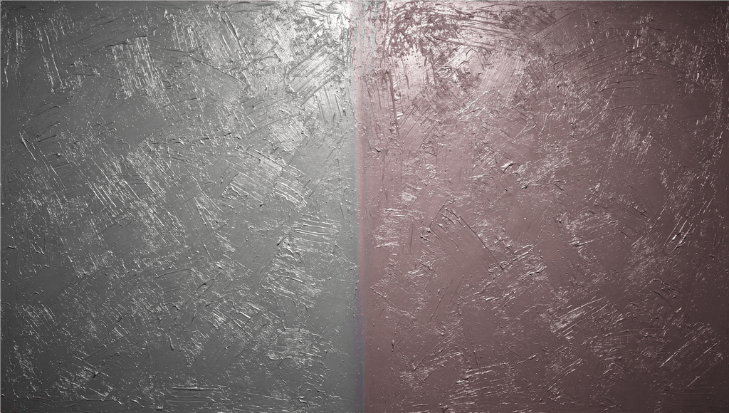 Steel & Rose gunmetal and rose silver minimalist structural abstract artwork